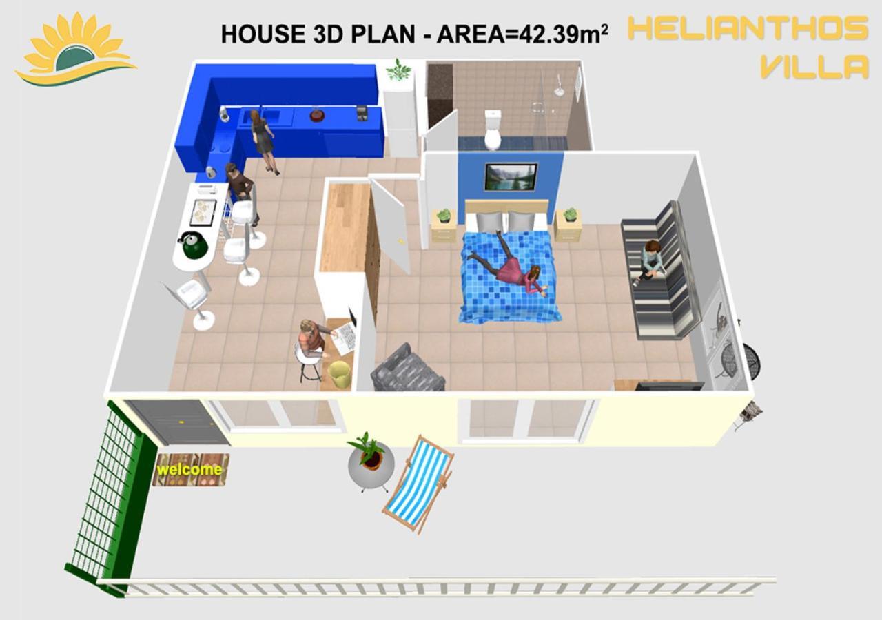Helianthos Villa - Apartment No3 Kavala Dış mekan fotoğraf